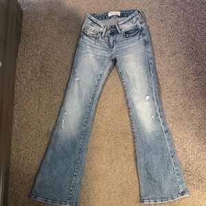 BKE Light Blue Flare Jeans with Subtle Distressing - Women's. NWOT. 22 waist.